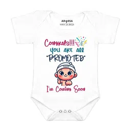 Arvesa Congrats All Are Promoted Coming Soon Printed Bodusuit-image-37