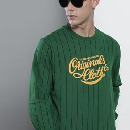 The Indian Garage Co Men Green Striped Sweatshirt-image-73