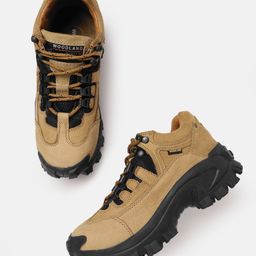 Woodland Men Nubuck Leather Trekking Shoes-25