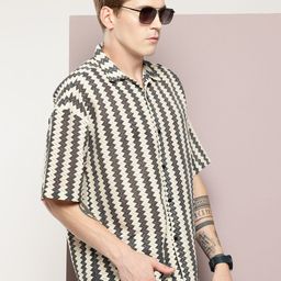 Kook N Keech Self-Striped Opaque Casual Shirt-image-71