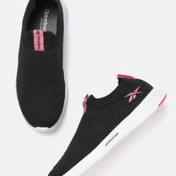 Reebok Women Black & Pink Woven Design Druhan 2.0 Walking Shoes-image-40