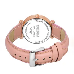 CERO Unisex Pack Of 2 Dial & Leather Straps Analogue Multi Function Watch Com2-FBF223 image 5