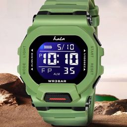 Hala Men Solid Rectangular Tang Regular Digital Watch-1035-2