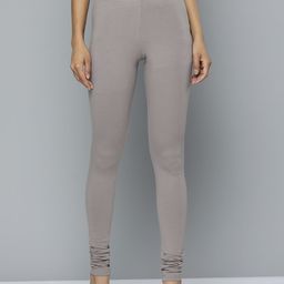 HERE&NOW Solid Churidar-Length Leggings-picture-27