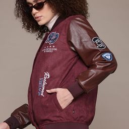 Roadster The Lifestyle Co. Typography Embroidered Varsity Jacket-picture-29