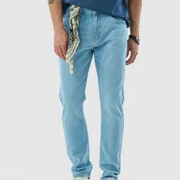 Snitch Men Light Blue Mid-Rise Slim Fit Jeans-image-50