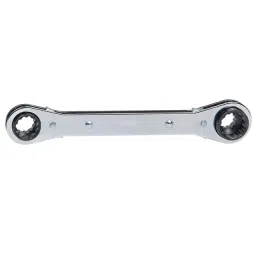 De Neers Double Ratchet Offset Spanner 19x21 mm Silver Chrome Vanadium Steel, DN-127-picture-45