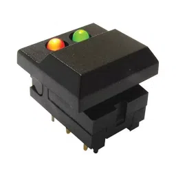 E-SWITCH PB SW, SPDT, 0.3A, 12V, GRN/RED, SOLDER, 5511MBLKREDGRN.-picture-5