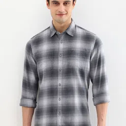 Allen Solly Men Custom Opaque Checked Casual Shirt-image-74