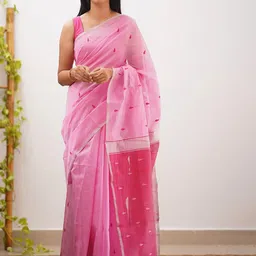 Aldwych Ethnic Motifs Woven Design Zari Banarasi Saree-image-68