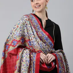 Rani Saahiba Ethnic Motifs Printed Kalamkari Dupatta-picture-26