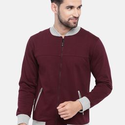 ARISE Men Burgundy Solid Sweatshirt-image-55