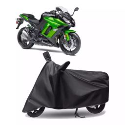 Auto Pearl Polyester Two Wheeler Cover for Kawasaki Ninja 1000 (Grey)-image-89