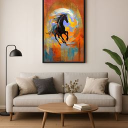 999Store Brown & Orange 1 Piece Canvas Birds and Animals Wall Paintings-picture-18