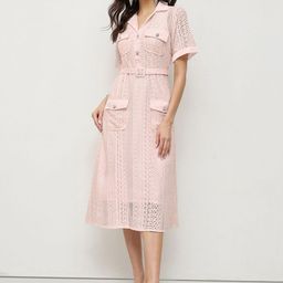 HOUSE OF S Lace Midi Dress-image-42