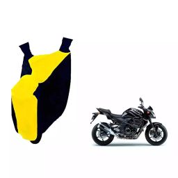 Auto Pearl Waterproof Two Wheeler Cover For Kawasaki Z750 (Yellow & Blue)-image-72