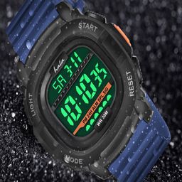 Hala Men Square Dial & Straps Analogue and Digital Watch Hala-1050-Navy Blue-7