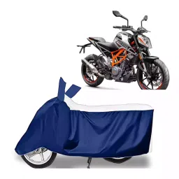 Auto Pearl Bike Cover for KTM 200 Duke BS6 (White & Blue)-picture-15