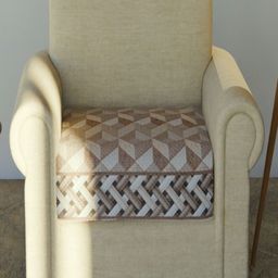 Fashion Throw Beige Printed Velvet 1 Piece Sofa Cover-28