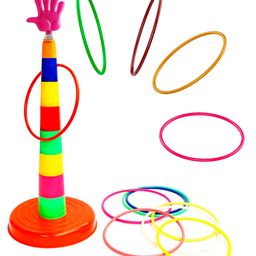 Wishkey Quoits Ring Toss Game for Kids Multicolor - 17 Pieces-9