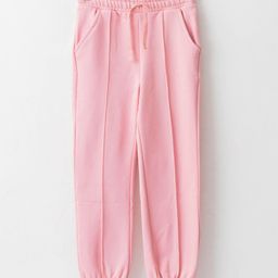 LC Waikiki Cotton Polyester Elastic Waist Solid Jogger Sweatpant  - Pink-image-99