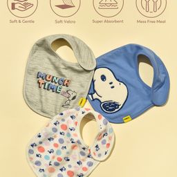 Mi Arcus Peanuts Snoopy Toddler Bib Pack of 3 Multicolor-11