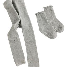 SYGA Cotton Solid Leggings with Socks - Grey-image-100