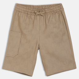 MINI KLUB Cotton Woven Self Checked Shorts - Brown-image-77