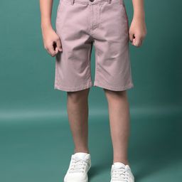 CRIMSOUNE CLUB Cotton Woven Solid Shorts - Purple-picture-18
