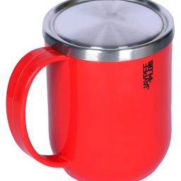 Jaypee Plus Cupshup Coffee Mug with Lid Stainless Steel Inner & Cover Insulated Tea Cup | BPA Free | Food Grade |Heat Retention|Suitable for Gift, 400 ml, Red-image-68