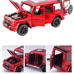 TodFod 1:24 Scale Die-Cast Benz G63 AMG Toy Car for Kids Pull Back Action Luxury SUV Model with Openable Doors & Lights | Metal Miniature Car for Boys & Collectors | Premium Toy Vehicle Gift-picture-17