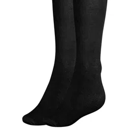 MUKHAKSH Pack of 1 Girls Black Cotton Calf-Length Socks-image-94
