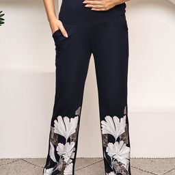 WELL KEPT Women Printed Maternity Track Pants-image-48