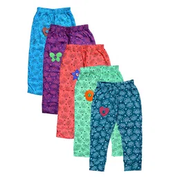 FAZZA Girls Pack Of 5 Printed Ankle Length Leggings-picture-51