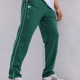 HRX by Hrithik Roshan Men Contrast Piping Mid-Rise Lifestyle Track Pants-image-92