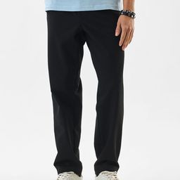 Snitch Men Black Mid-Rise Regular Fit Trouser-image-57