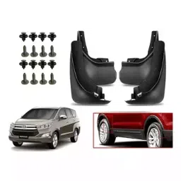 Auto Pearl Front and Rear Mud Guard For Toyota Innova Crysta (Black) Set of 4 Pcs-46