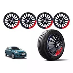 Auto Pearl RS18 Press Type Wheel Cover with Retention Ring For Maruti Swift Dzire VXI (Pack of 4 Pcs)-picture-0