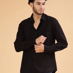 V-Mart Men Solid Spread Collar Cotton Casual Shirt-picture-22