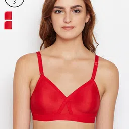 Bodycare Women Pack of 3 Red T-shirt Bra 5589RE-picture-14