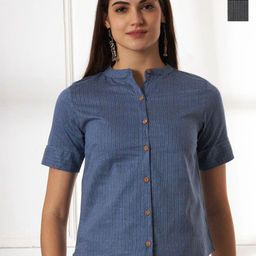 Anouk Rustic Women Pack Of 2 Striped Pure Cotton Tops-image-25