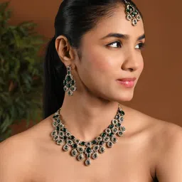 I Jewels Stones Studded Jewellery Set-picture-6