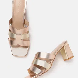 Van Heusen Open Toe Block Heels-55