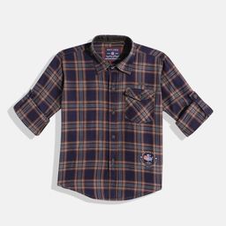 Monte Carlo Boys Checked Casual Smart Fit Shirt-image-90