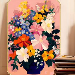 Myntra Elegant Homes Red & Pink Wooden Floral and Botanical Wall Art-picture-20