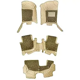 Auto Pearl 7D Car Floor Mats Luxury Leatherite Beige Compatible For Maruti Suzuki Celerio 2021, 7D_MT_Beige_Celerio2021-picture-37