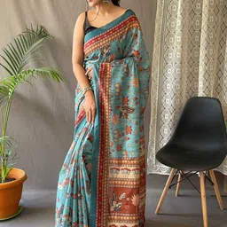 DIVASTRI Kalamkari Designer Saree-image-16