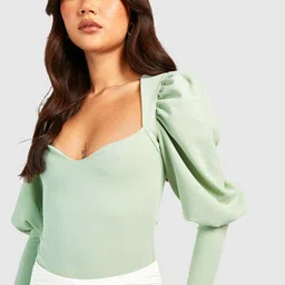 Boohoo Sweetheart Neck Bodysuit-picture-24