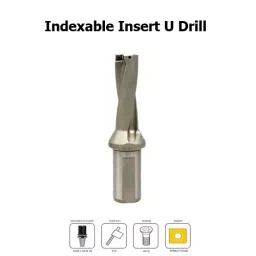 A.D INTERNATIONAL Indexable Insert U Drill Through Coolant 44 mm x 2D x 40 mm Weldon Shank with Free 10 Pcs Carbide Inserts, O7-GJ4V-9889 image 5