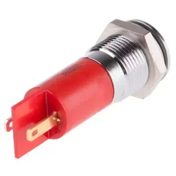 RS PRO Red Panel Mount Indicator, Mounting Hole Size 14 mm, Termination Type Solder Tab, IP Rating IP67, Model No 205296 image 3